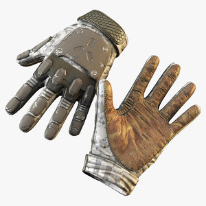 sci-fi gloves 3d max