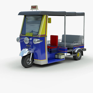 3d model tuk rickshaw