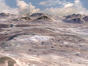 3d model desert terrain