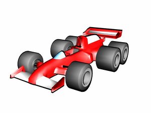 free racing car 3d model