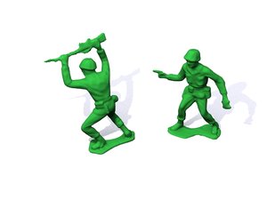 3d plastic army men series