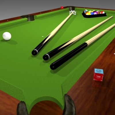 8-ball billiards table 3d max