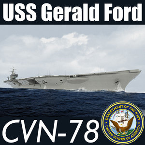 uss cvn-78 navy 3d model