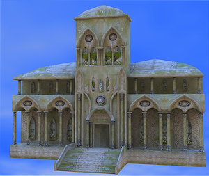 3d elven town hall elvs model
