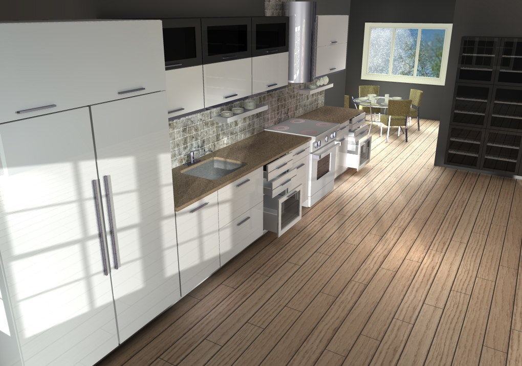 Download 3d kitchen cabinets library modern model