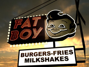 fat boy burgers 3d model