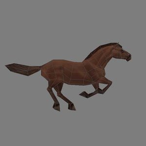 3ds max polygonal horse animation