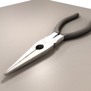 3d needle pliers model