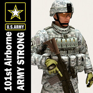 army 101st airborne division 3d model