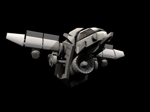free ma mode space ship fighter