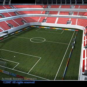 3d soccer arena