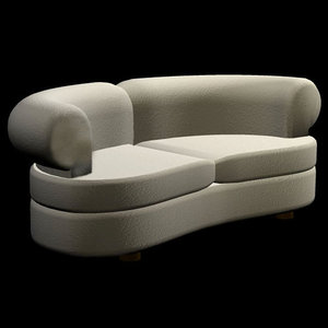 3d model small sofa pzsofa msm