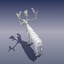 3d model reindeer real time