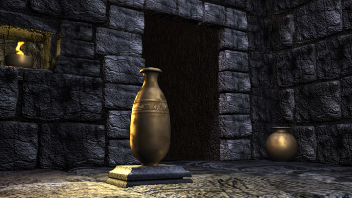 free robot 3d model blender tomb environment cave obj background 3d