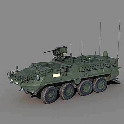 army m1130 command vehicle 3d model