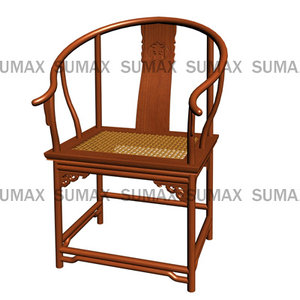ming dynasty armchair wood chair 3d model