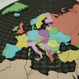europe countries mediterranean 3d model