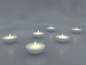 3d model candles bowls