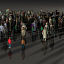 3d model of human crowd