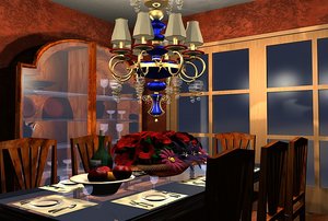 3d model dinning room