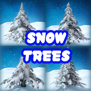 snow trees 3d model
