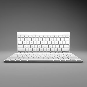 apple wireless keyboard keys 3d model