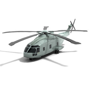 3d eh101 merlin helicopter model
