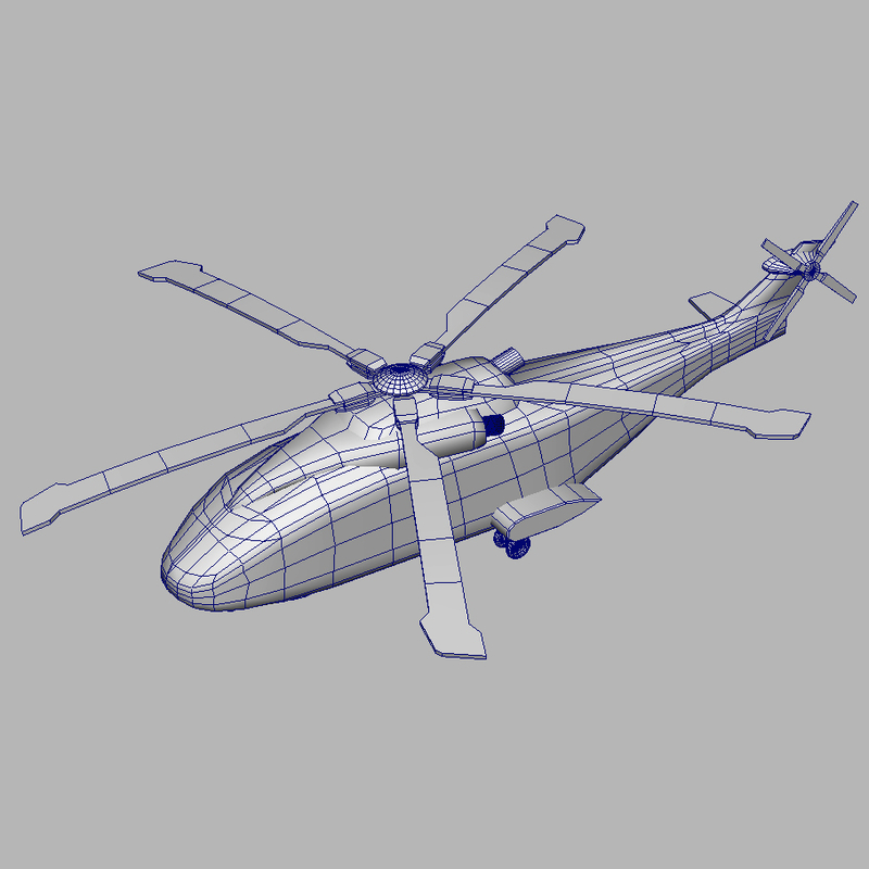 3d eh101 merlin helicopter model