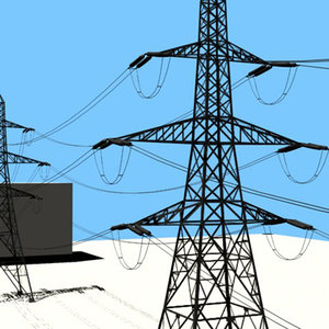 polygons tower tension line 3ds