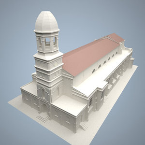 cathedral vibiana church 3d model