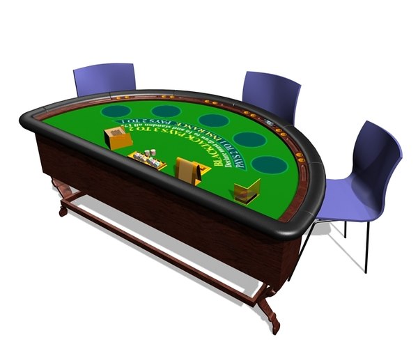 casino table 3d model free obj