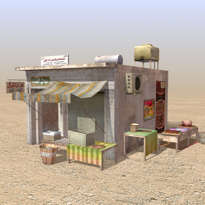 3d model arab store shops
