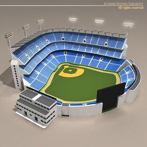 3d baseball stadium model