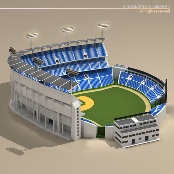 3d baseball stadium model