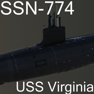 3dsmax uss virginia attack submarine