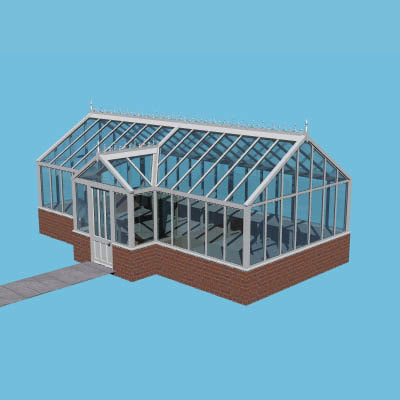 Glass house 3d model Glass house 3d model