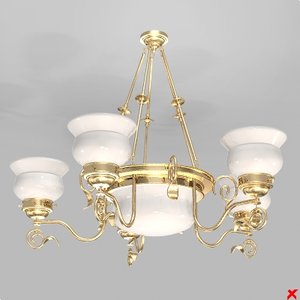 3d model chandelier light lamp