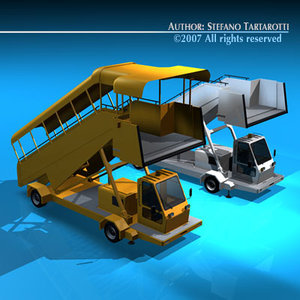 airfield stairs vehicle 3d model