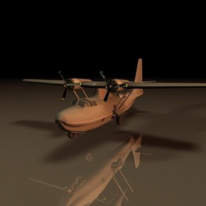 3d model wwii pby bomber