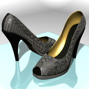 womans shoes 3d max