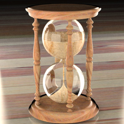 3d hourglass hour glass model