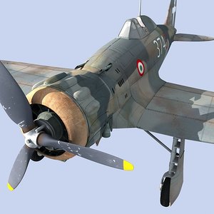 3ds max airplane macchi fighter aircraft