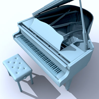 3ds max piano stool