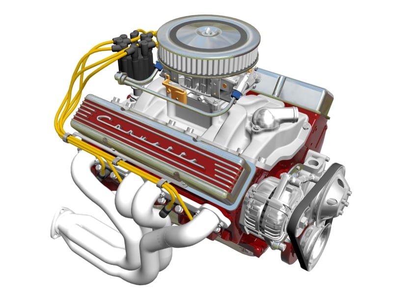 chevrolet-small-block-v8-engine-dxf