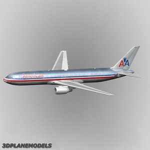 b767-300 american airlines 767-300 3d obj