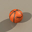 3d international basketball court ball model