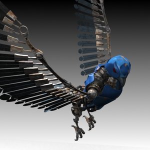 mechanical falcon 3d max