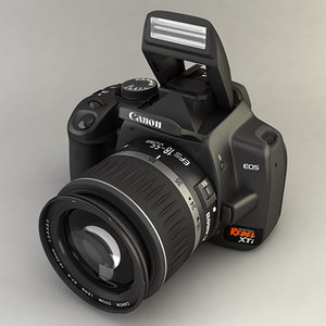 canon xti 400d lens 3d model