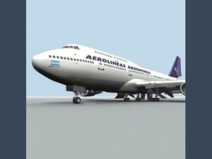 3d b 747-400 aerolineas argentinas model