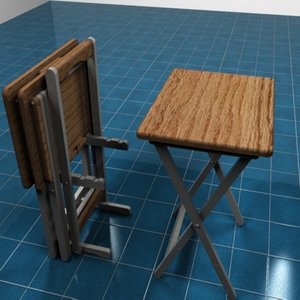 3d model folding tray set
